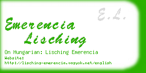 emerencia lisching business card